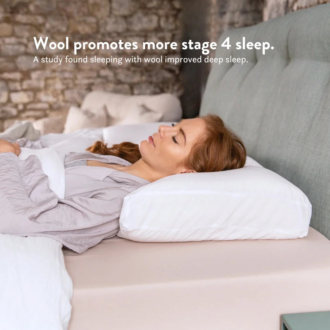 Height Adjustable British Wool Pillow