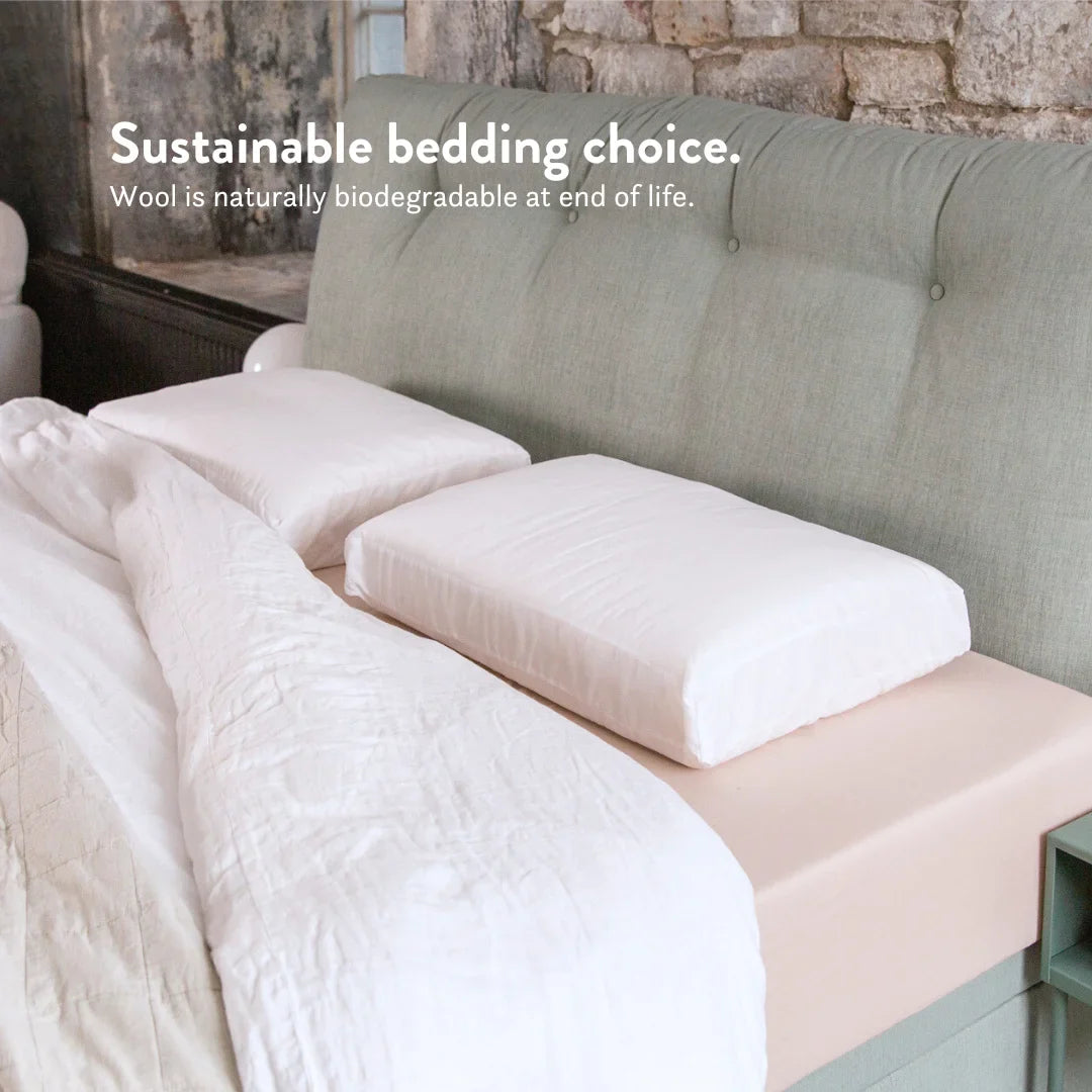 Height Adjustable British Wool Pillow