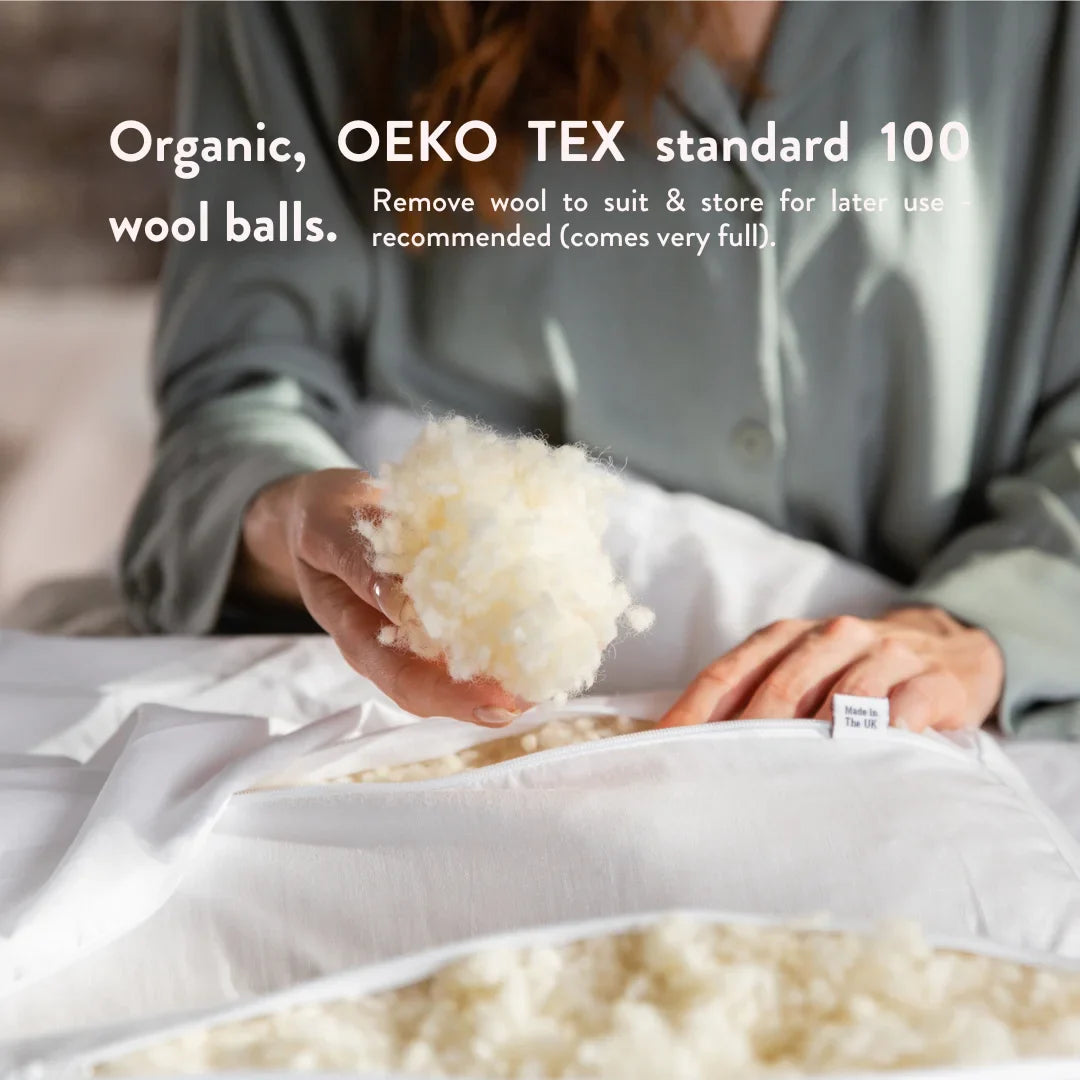 Organic British Wool Contour Pillow - Anti-Snoring