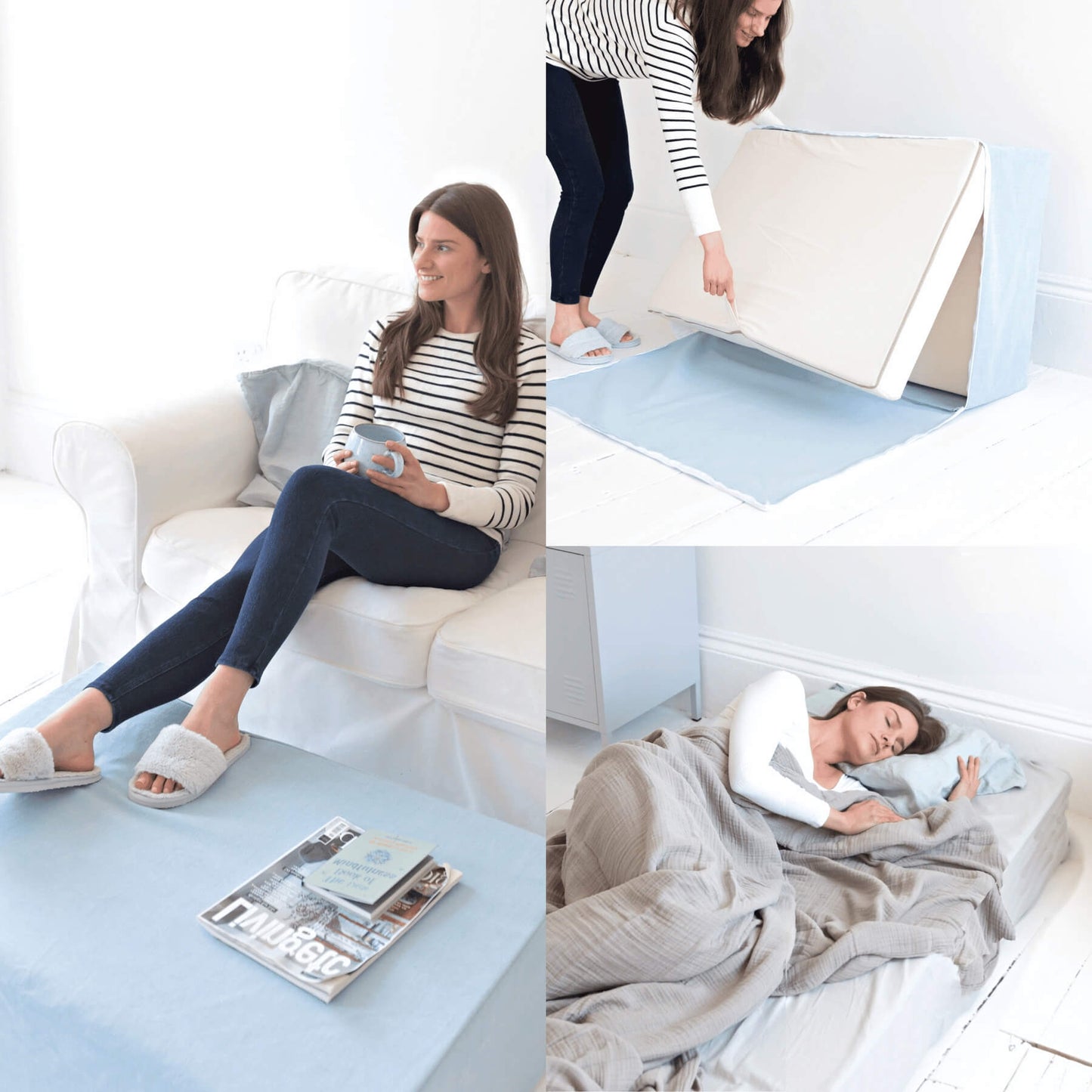 Mattress Footstool - Fold Away Bed - 360 colours