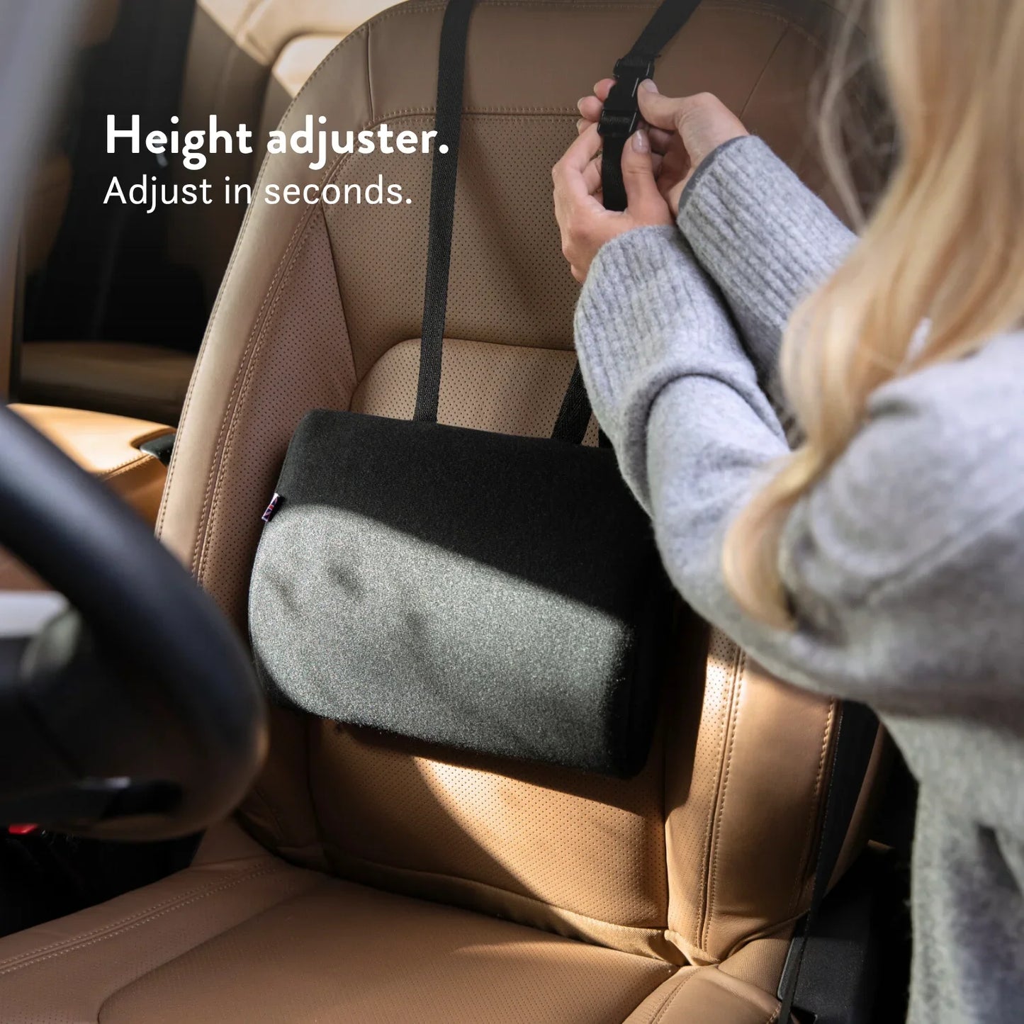 Duo Car Back Support Cushion - Memory Foam