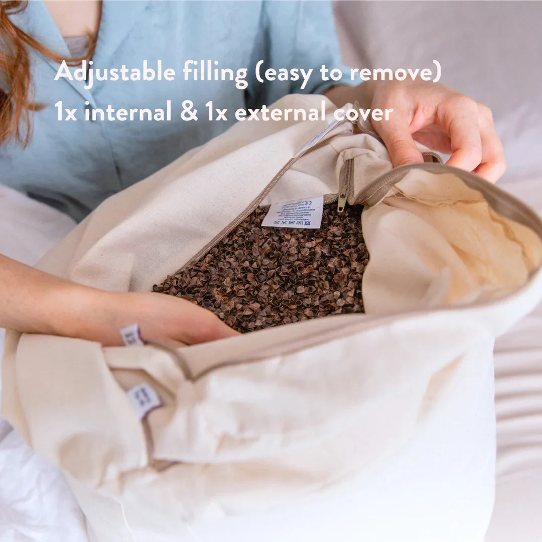 Organic Buckwheat Pillow & Wool Duvet Set - Bundle
