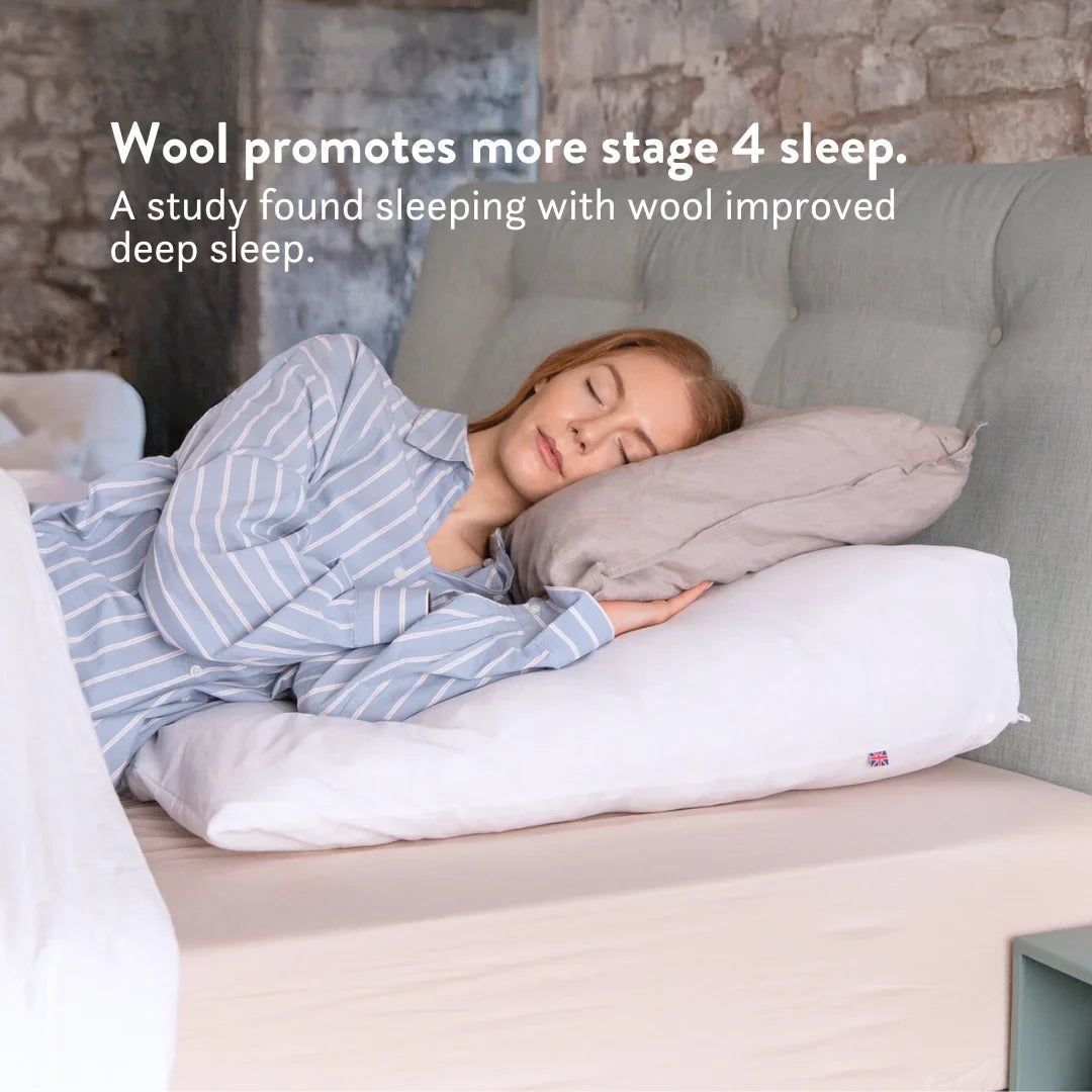 Organic British Wool Bed Wedge Pillow