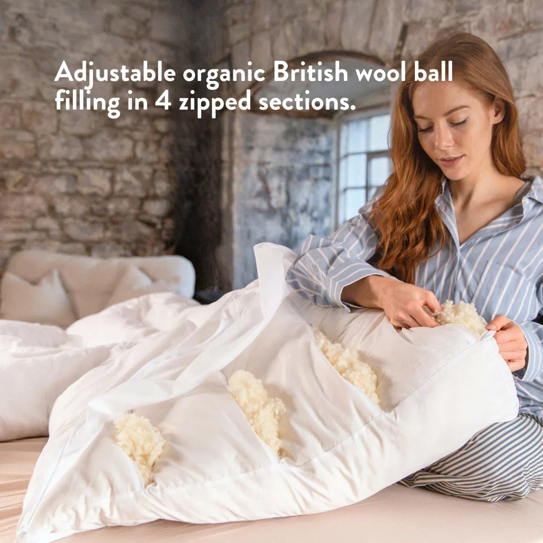 Organic British Wool Bed Wedge Pillow