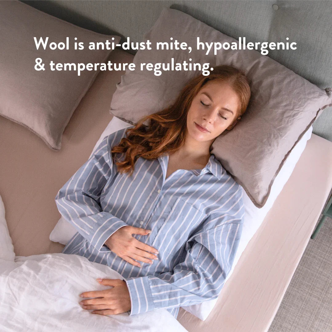 Organic British Wool Bed Wedge Pillow