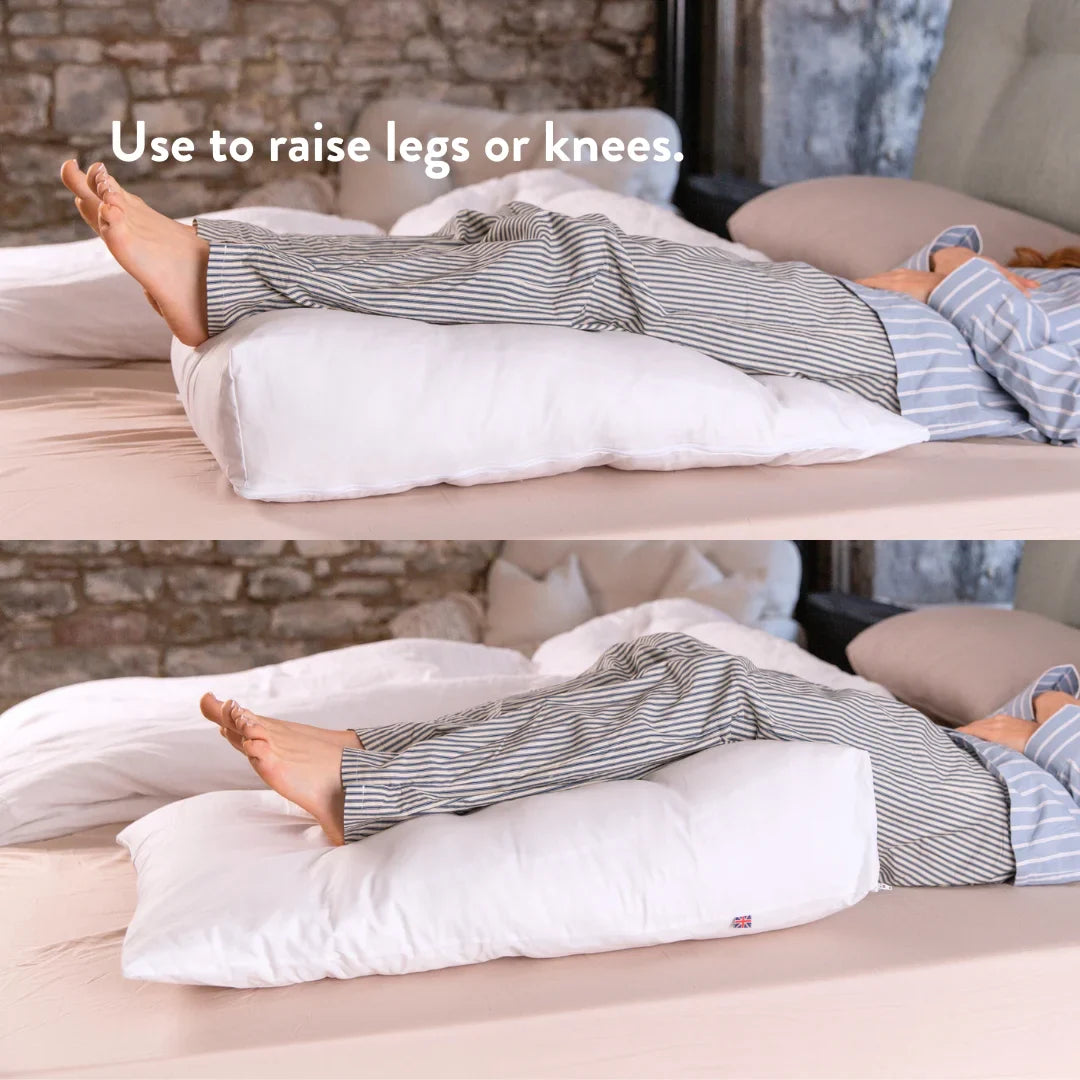 Organic British Wool Bed Wedge Pillow