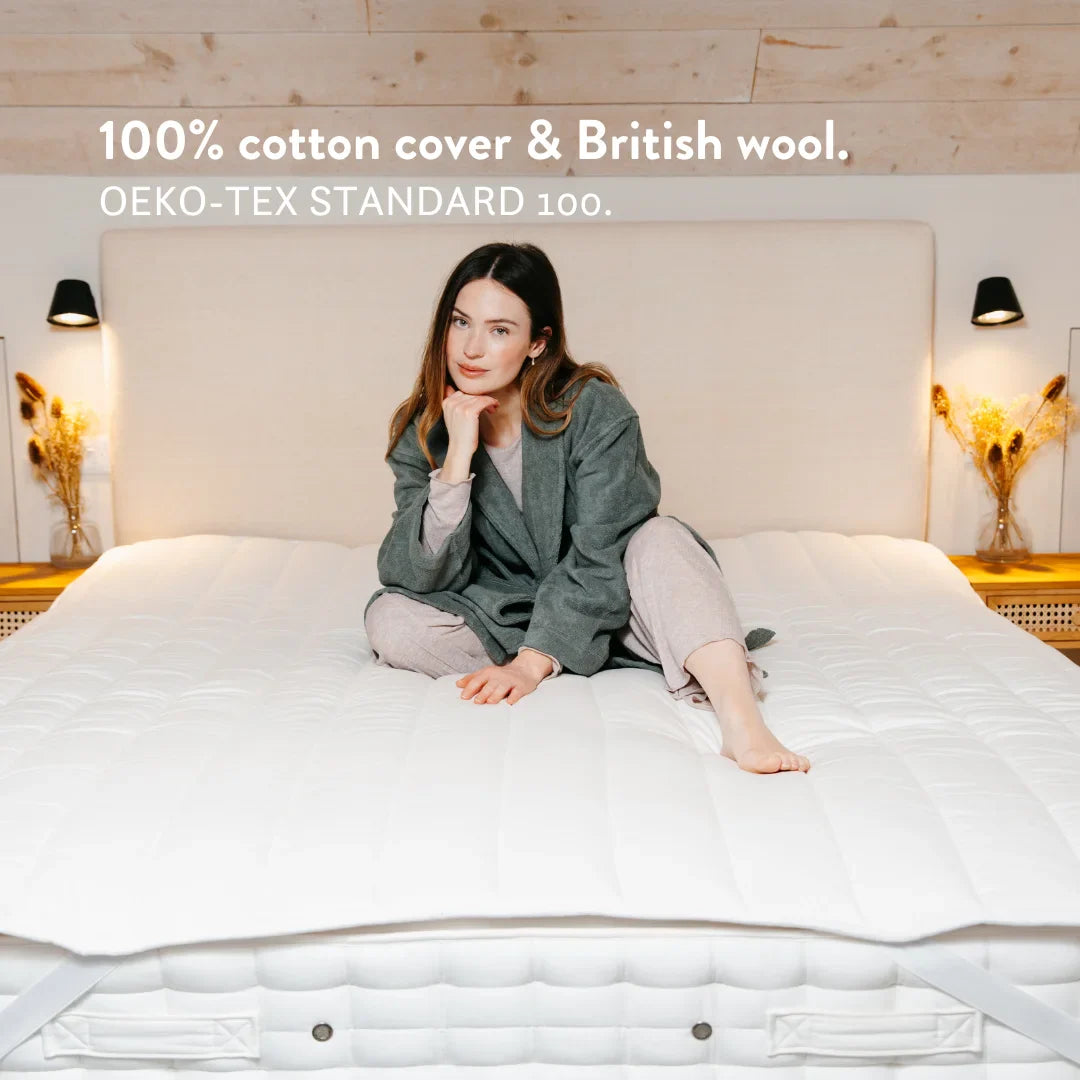 Natural 100% British Wool Mattress Topper