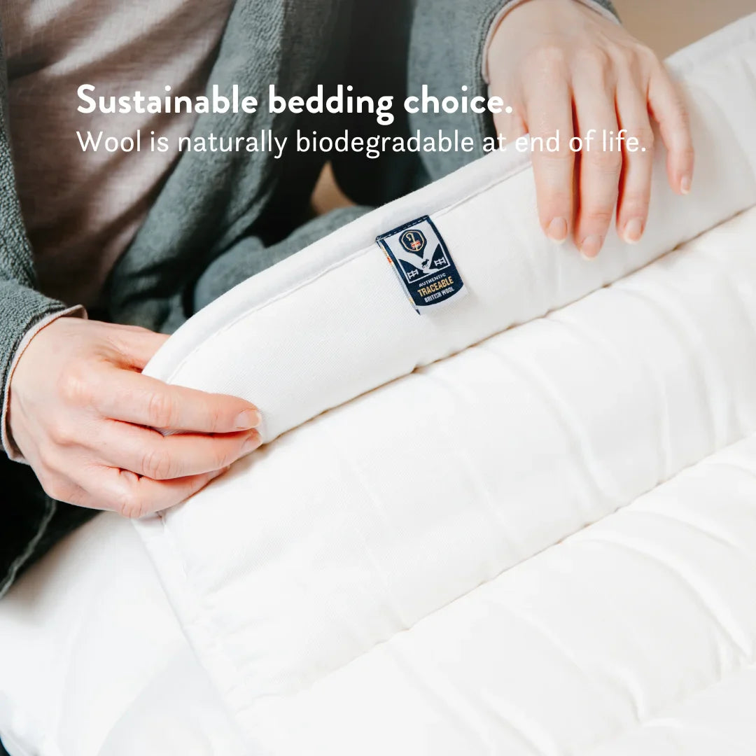 Natural 100% British Wool Mattress Topper
