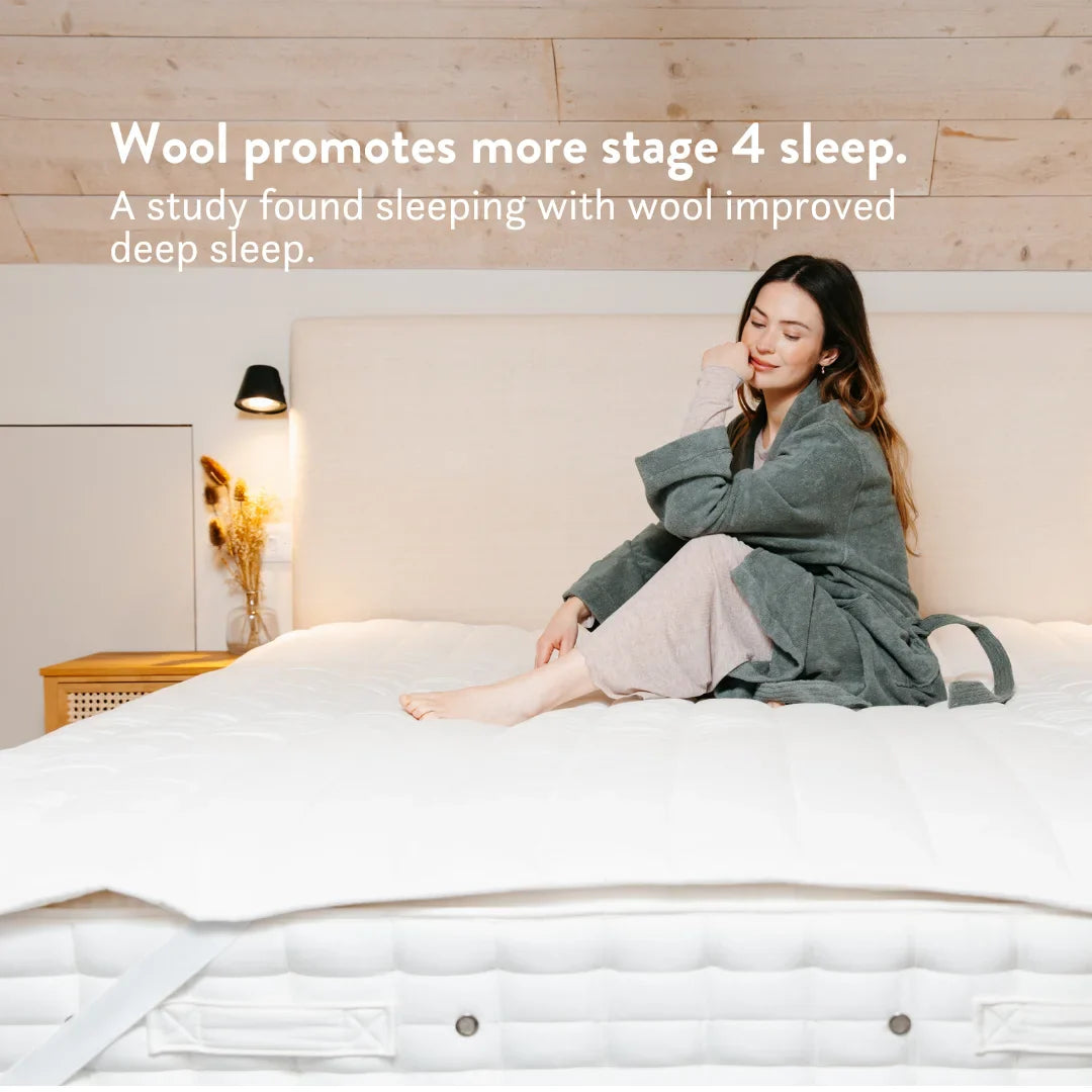Natural 100% British Wool Mattress Topper