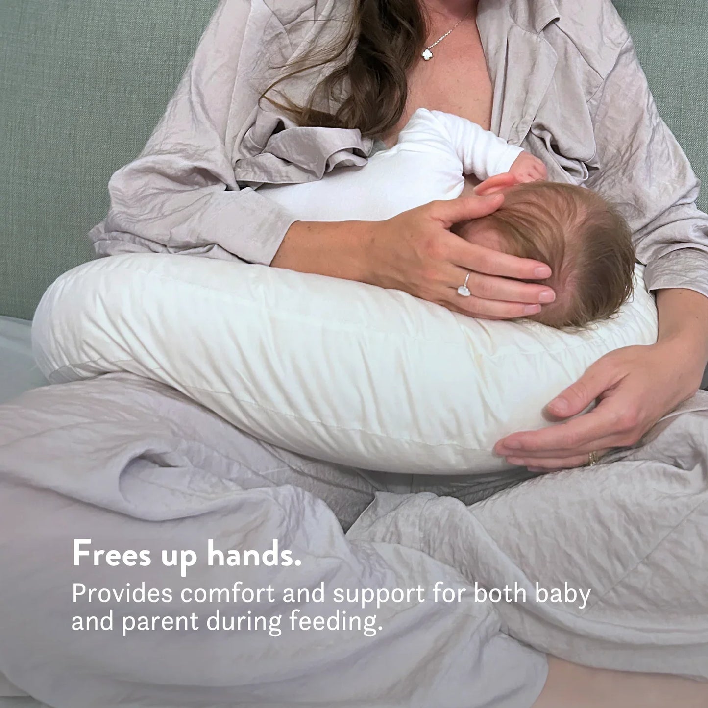 Organic Wool Nursing Pillow - Bottle & Breastfeeding