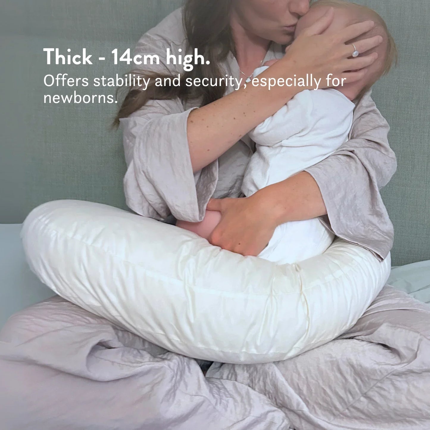 Organic Wool Nursing Pillow - Bottle & Breastfeeding