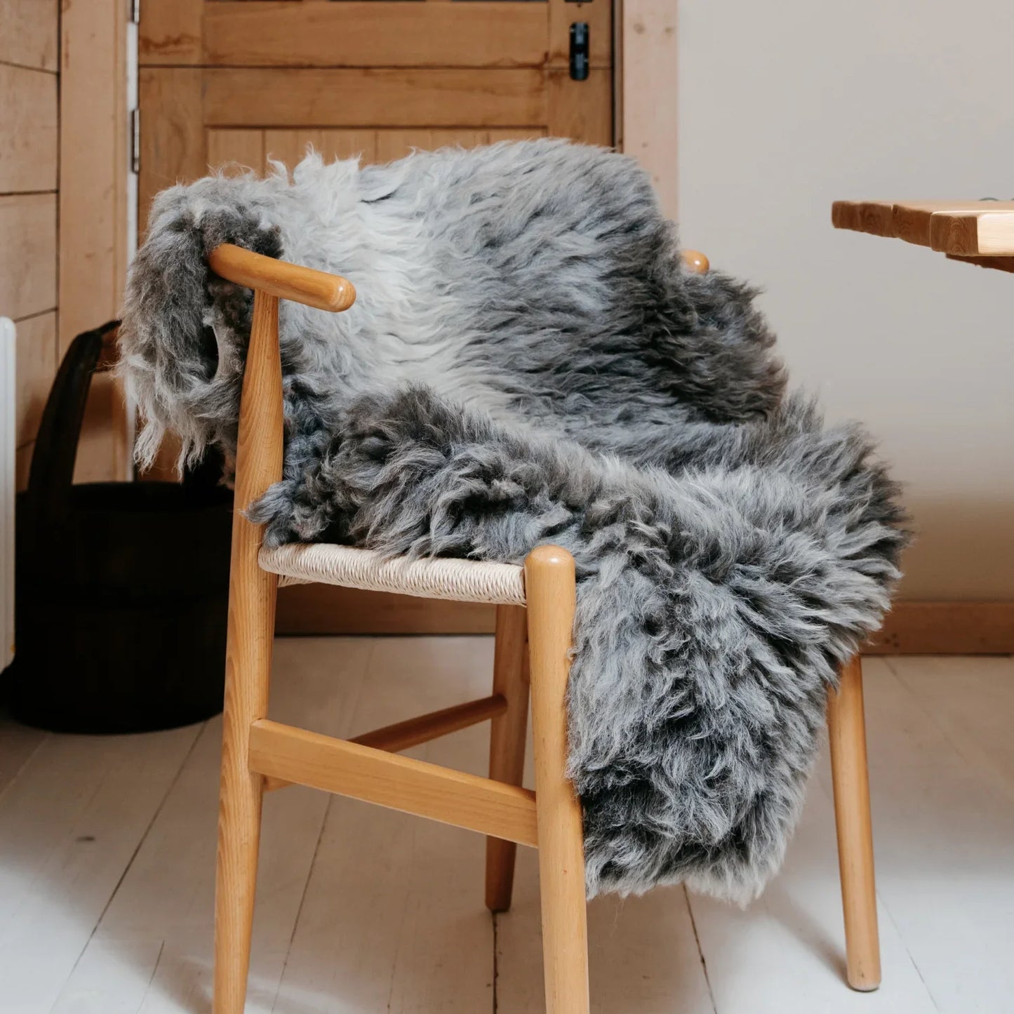 British Sheepskin Rug - Grey, Cream & Brown