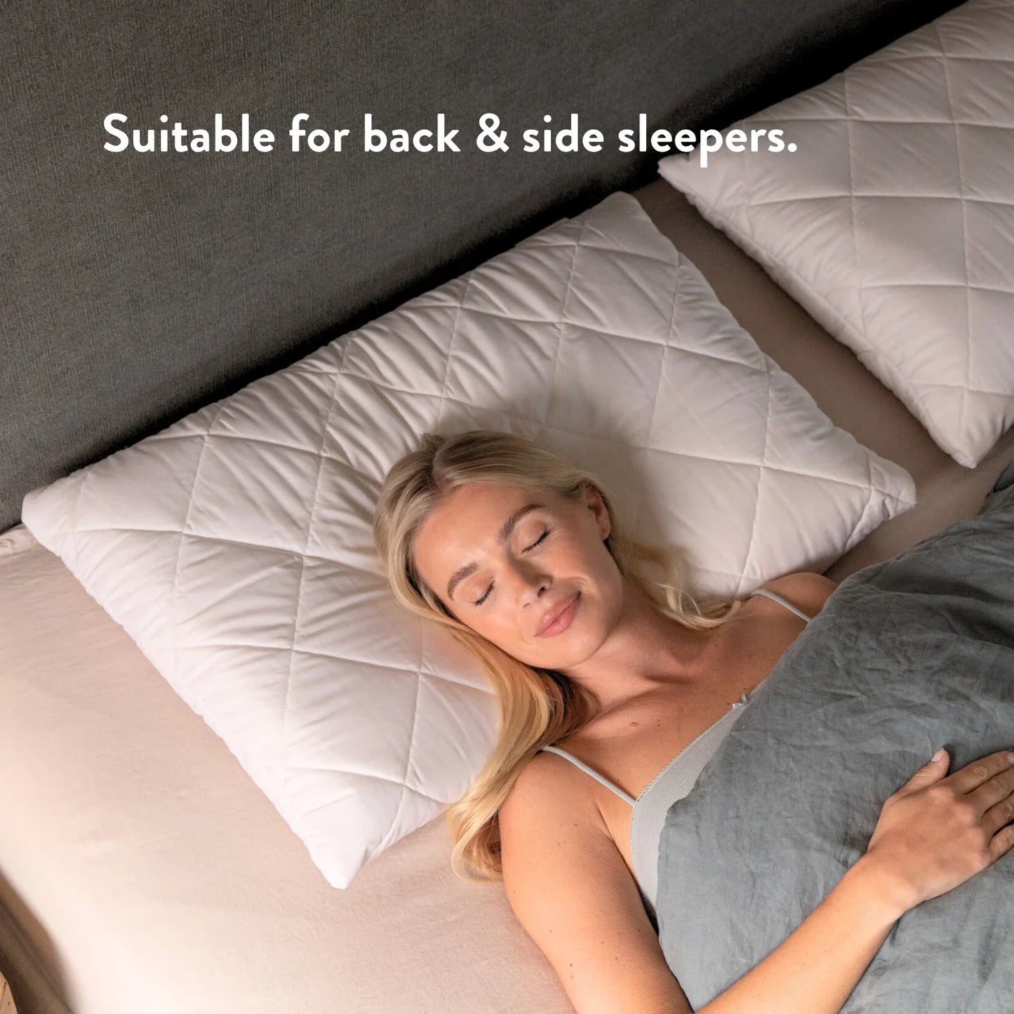 Quilted British Wool Pillow - Adjustable, Hypoallergenic, Handmade in the UK