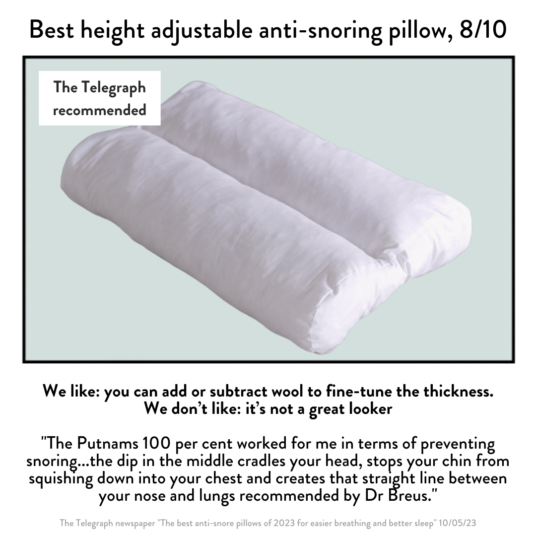 Organic British Wool Contour Pillow - Anti-Snoring