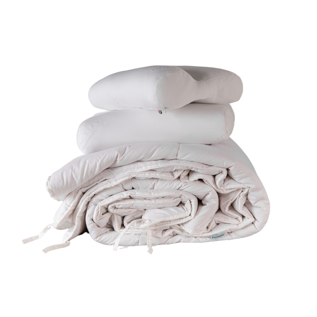 Contour Wool Pillow & Wool Duvet Set - Bundle
