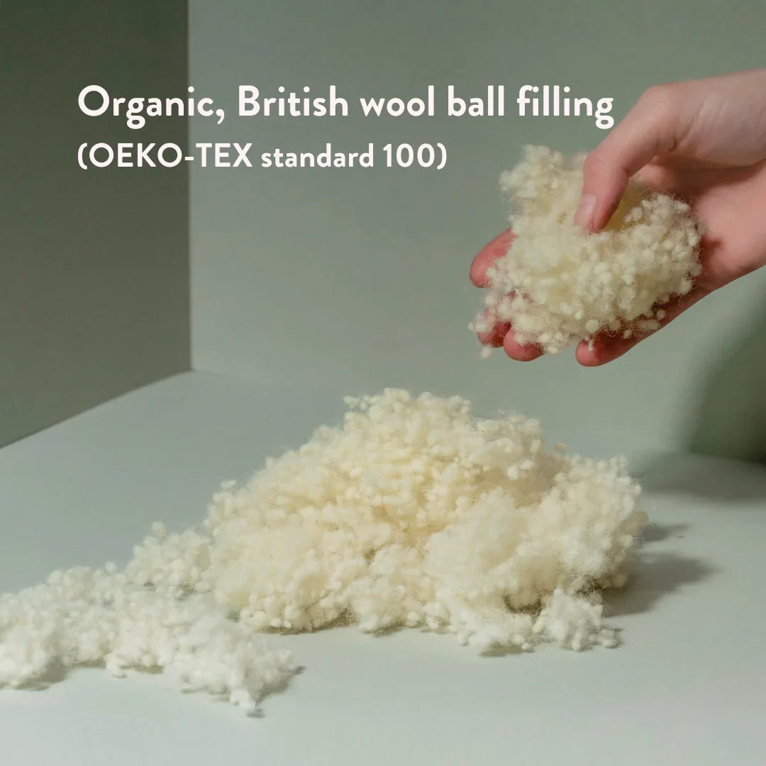 Organic British Wool Contour Pillow - Anti-Snoring