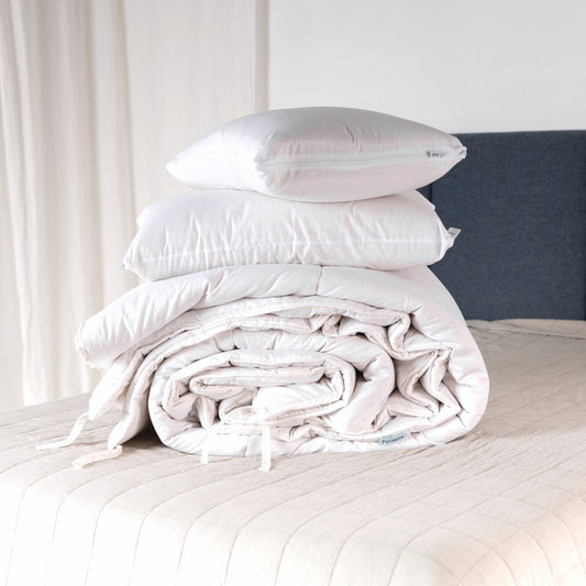 Height Adjustable Wool Pillow & Wool Duvet Set - Bundle