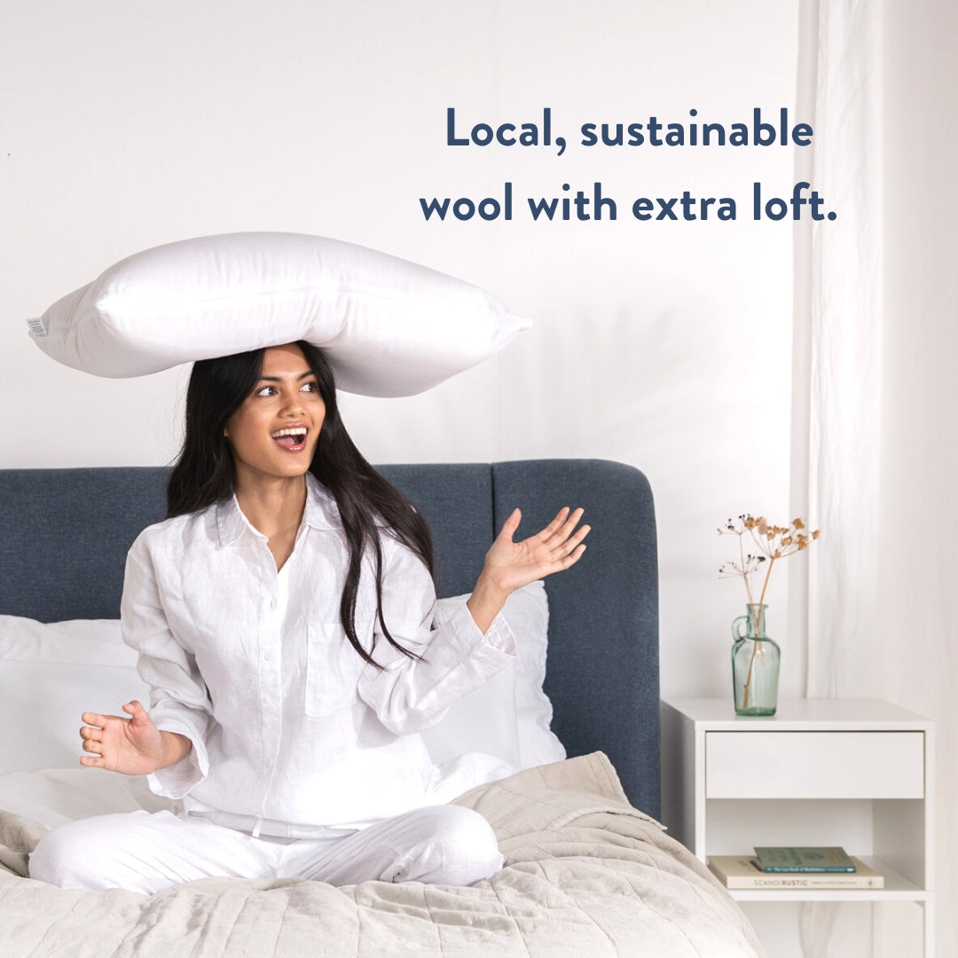 Height Adjustable Wool Pillow & Wool Duvet Set - Bundle