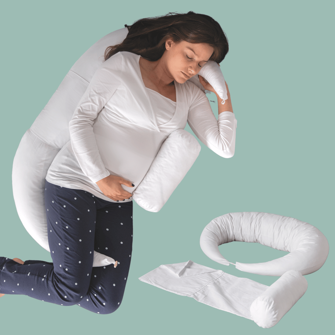 4-in-1 Pregnancy & Feeding Cushion - British Wool with 100% Cotton Cover