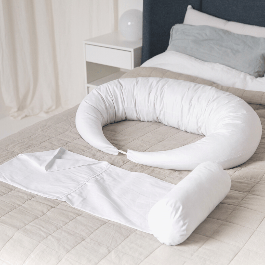 4-in-1 Pregnancy & Feeding Cushion - British Wool with 100% Cotton Cover