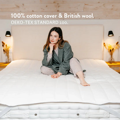 Natural 100% British Wool Mattress Topper