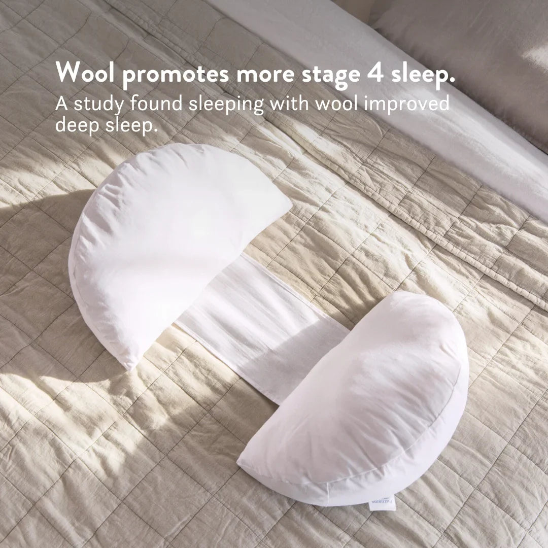 Back & Bump Pillow with British Organic Wool Filling - Pregnancy Cushion
