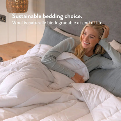 Summer British Wool Duvet & 100% Cotton (4-7 Tog)