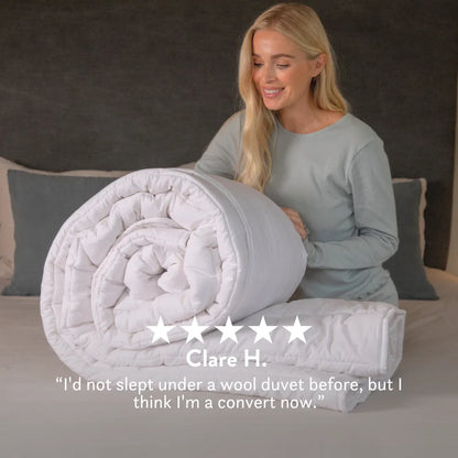 Summer British Wool Duvet & 100% Cotton (4-7 Tog)