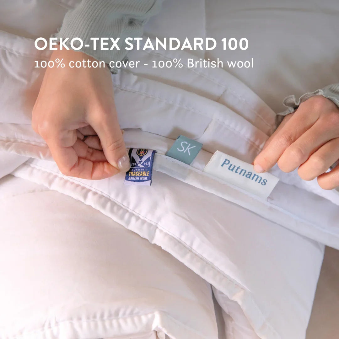 Summer British Wool Duvet & 100% Cotton (4-7 Tog)