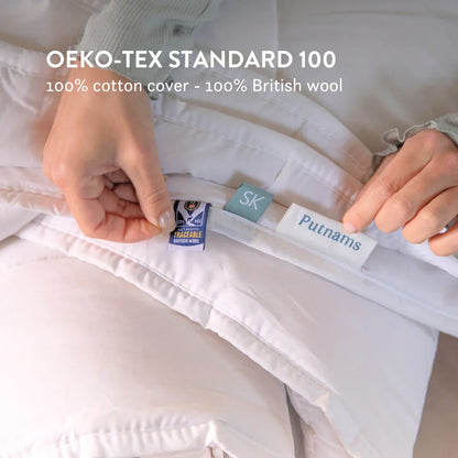 Summer British Wool Duvet & 100% Cotton (4-7 Tog)