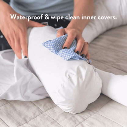 4-in-1 Pregnancy & Feeding Cushion - British Wool with 100% Cotton Cover