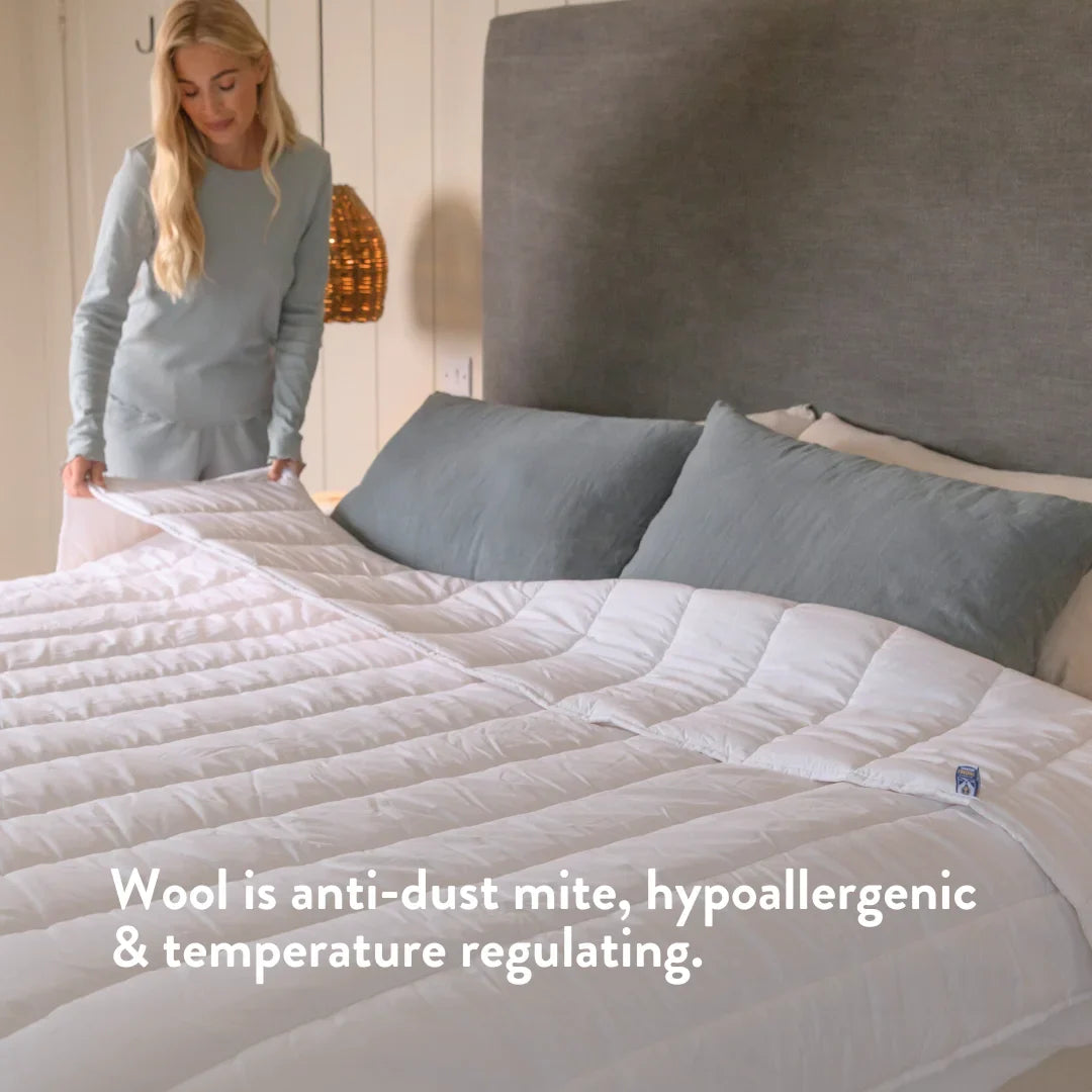 Winter British Wool Duvet & 100% Cotton (11-14 Tog)