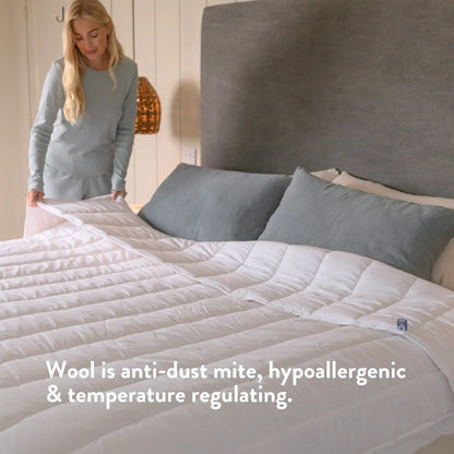 Winter British Wool Duvet & 100% Cotton (11-14 Tog)