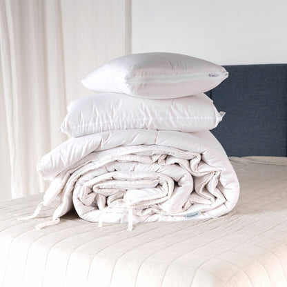Height Adjustable Wool Pillow & Wool Duvet Set - Bundle