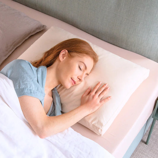 Organic Buckwheat Hull Pillow - Adjustable Natural Support with 100% Cotton Cover