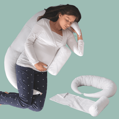 4-in-1 Pregnancy & Feeding Cushion - British Wool with 100% Cotton Cover